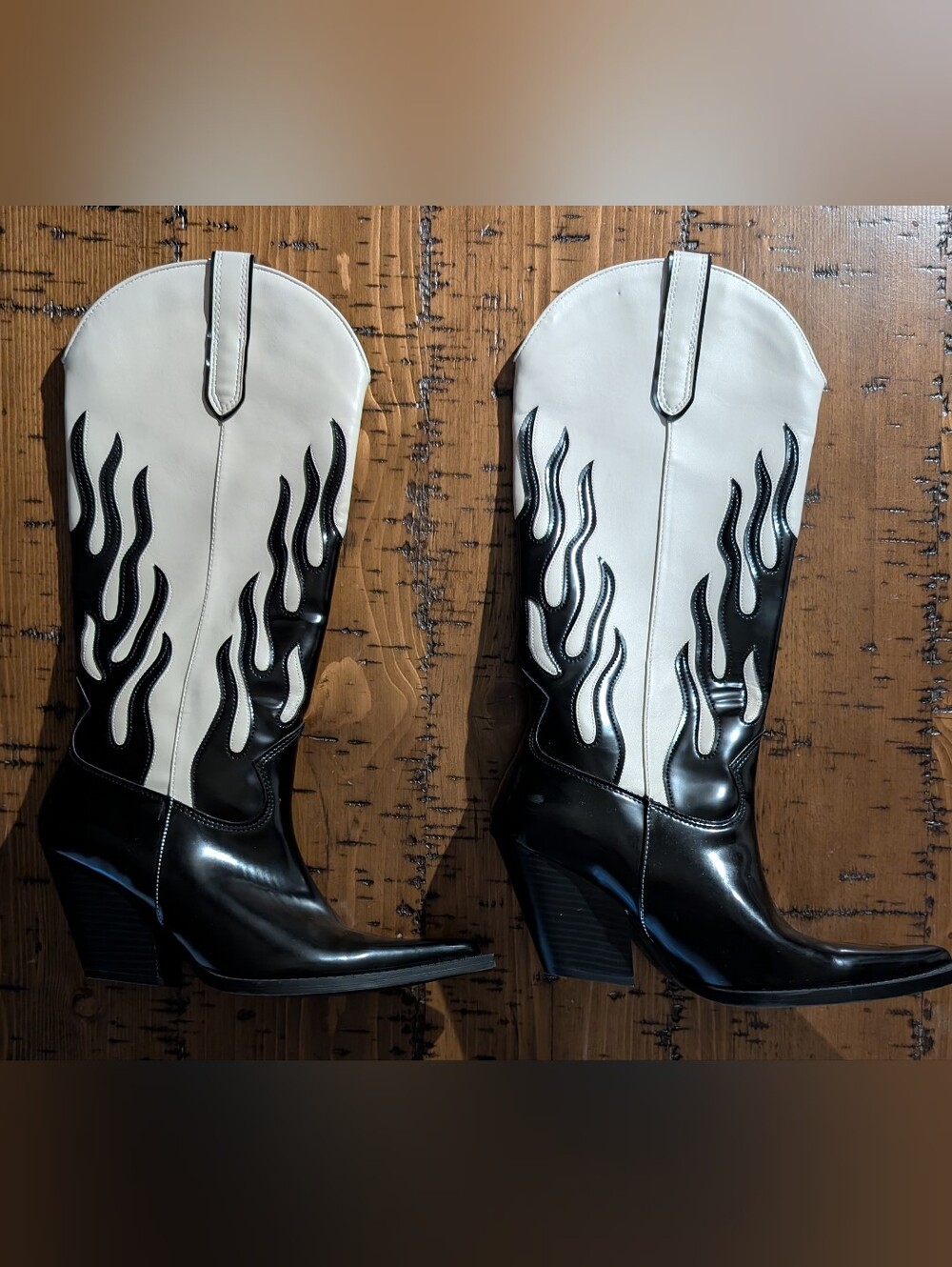 Zara sz.38 (US 7½) Flame Cowboy Boots